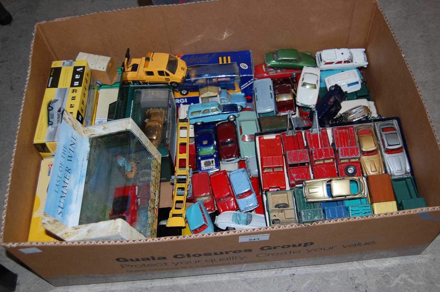 Lot 543 - Box - assorted vintage Corgi and other toy