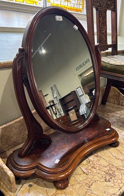 Lot 581 - A Victorian mahogany dressing table mirror...