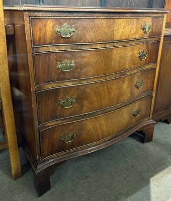 Lot 600 - A reproduction mahogany George III style...