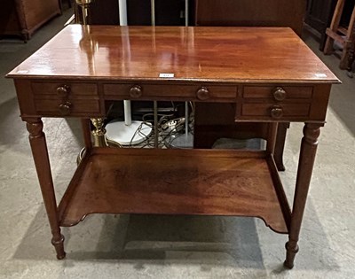 Lot 612 - A 19th century mahogany side table, the...