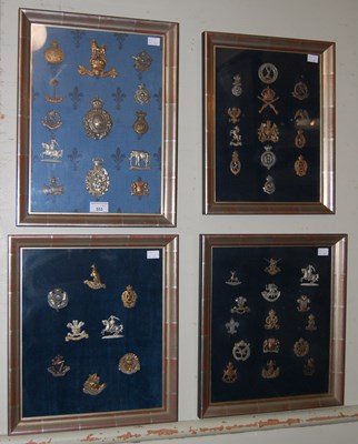 Lot 553 - Military Interest - four framed sets of...