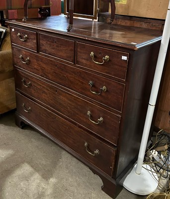 Lot 633 - A George III mahogany chest, fitted with three...