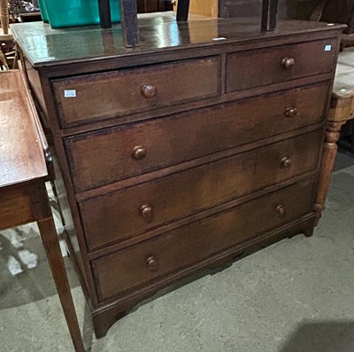 Lot 638 - A 19th century oak and ebony lined chest of...