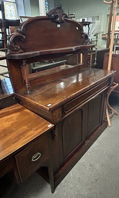 Lot 656 - A Victorian mahogany mirror back chiffonier,...