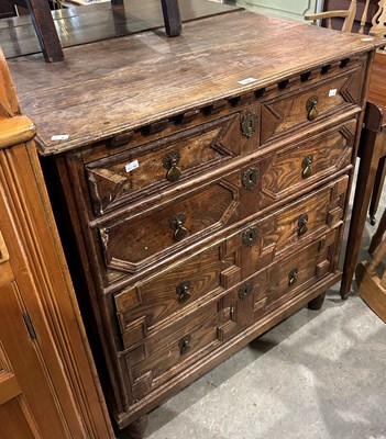 Lot 662 - An antique 17th century style chest of two...