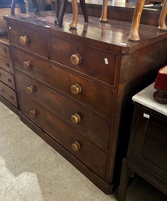 Lot 667 - A Victorian mahogany chest, fitted with two...