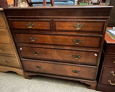 Lot 673 - A 19th century oak chest, fitted with two...