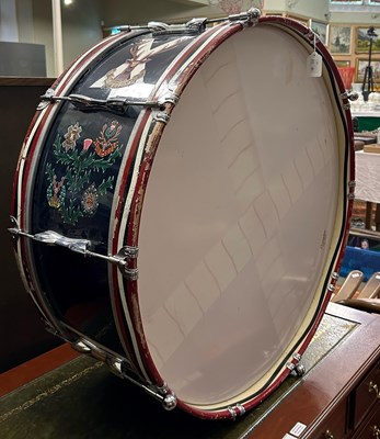 Lot 674 - A Premier Percussion parade base drum with...