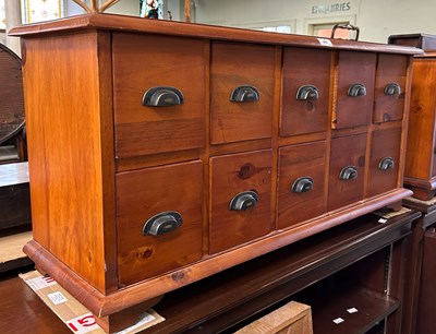 Lot 682 - A pair of modern ten drawer storage chests,...