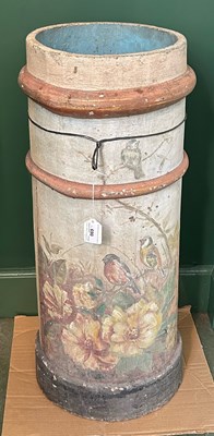 Lot 690 - A hand-painted chimney pot decorated with...