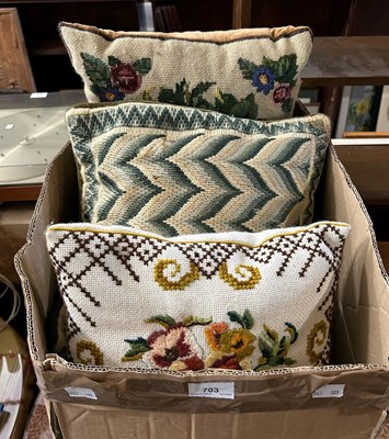 Lot 703 - Box - assorted cushions.