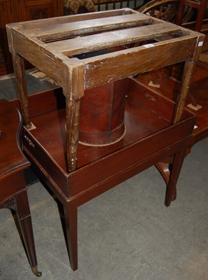 Lot 655 - A 19th century mahogany tray table, together...