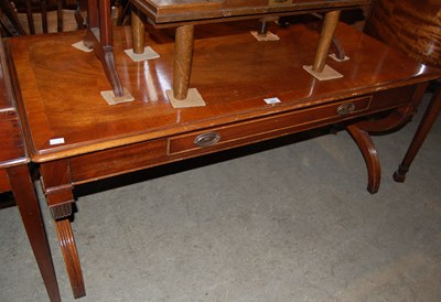 Lot 656 - A reproduction coffee table with single frieze...