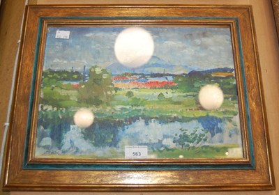 Lot 563 - Archibald Peddie (B.1917) Vale of Leven, oil...