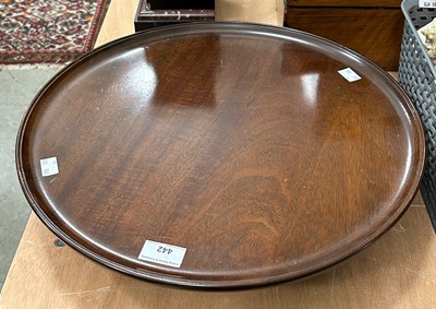 Lot 442 - A mahogany Lazy Susan 43.5 cm diameter.