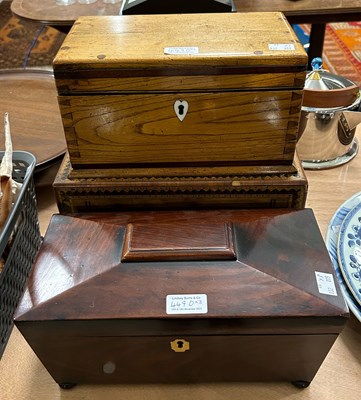 Lot 449D - Three assorted antique boxes to include a...