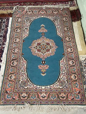 Lot 772 - 20th century Persian rug, the rectangular blue...