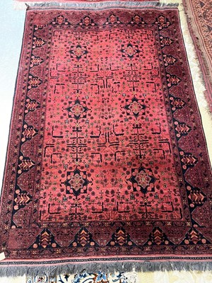 Lot 774 - 20th century Persian rug, the rectangular...