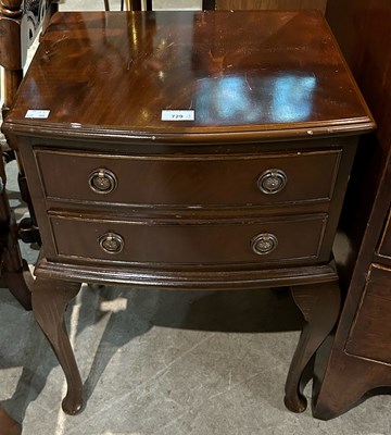 Lot 729 - A reproduction yew wood bedside table, with...