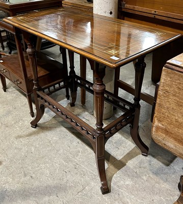 Lot 748 - A late 19th century rosewood rectangular side...