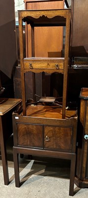 Lot 754 - A George III style mahogany tray top commode,...