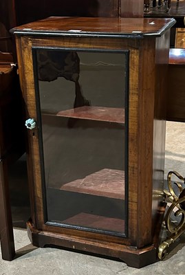 Lot 755 - A Victorian walnut and boxwood lined display...