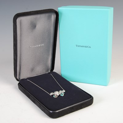 Lot 745 - Tiffany & Co., a platinum and diamond Paper...