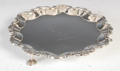 Lot 548 - A scarce Irish provincial silver small salver,...