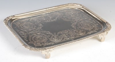 Lot 540 - A George III Scottish silver oblong large...