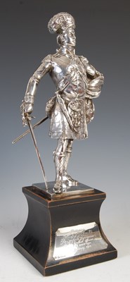 Lot 537 - The Seaforth Highlanders, a silver statuette...