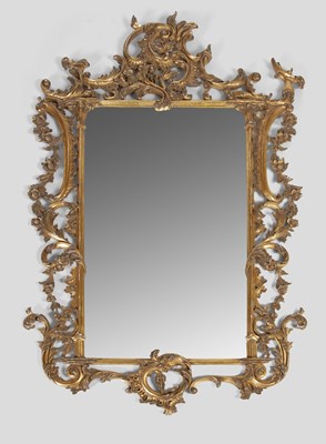 Lot 106 - A large George III style giltwood wall mirror,...
