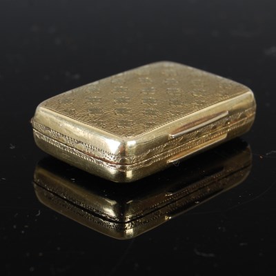 Lot 595 - A George III silver-gilt oblong vinaigrette,...