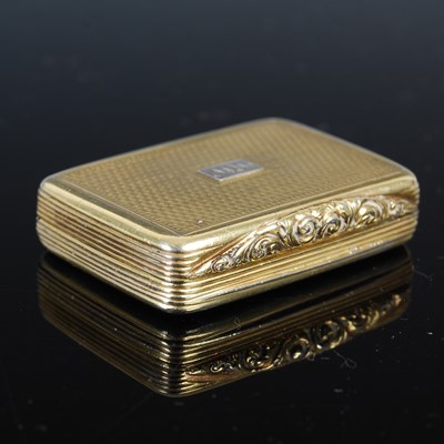 Lot 583 - A George IV silver-gilt oblong vinaigrette,...