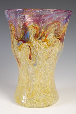 Lot 774 - A Monart vase, shape 'T E', mottled purple,...