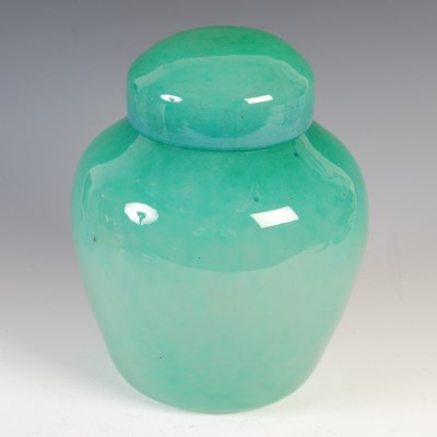 Lot 775 - An early Monart jar and cover, shape 'Z',...