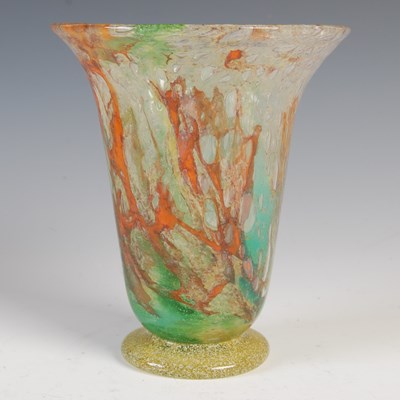 Lot 771 - A Monart vase, shape 'NG', mottled clear...