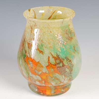 Lot 770 - A Monart vase, shape 'R A', mottled yellow,...
