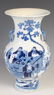Lot 826 - A Chinese porcelain blue and white...