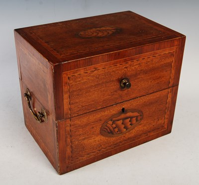 Lot 218 - A 19th century mahogany and marquetry inlaid...