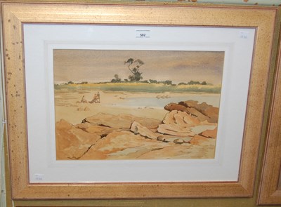 Lot 582 - Sam Chadwick (1902-1992), Beach Scene with...