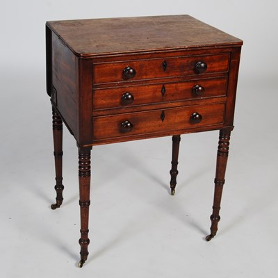 Lot 51 - A 19th century mahogany work table, the...