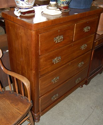 Lot 676 - A late 19th century mahogany chest of two...