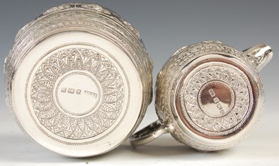 Lot 505 - A Victorian silver three-piece, 'Signs of the...