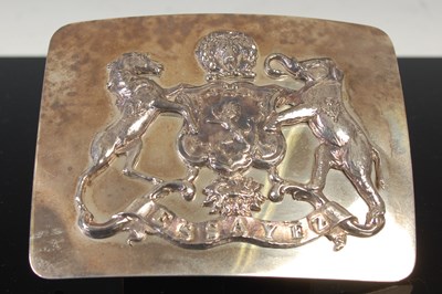 Lot 516 - A William IV silver armorial buckle, Edinburgh,...