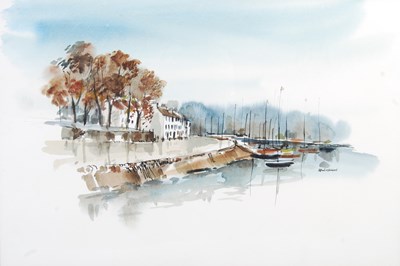 Lot 418 - Ken Lochhead (1936-2006) Marina watercolour,...