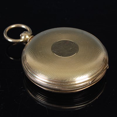 Lot 627 - An 18ct gold hunter cased pocket watch,...