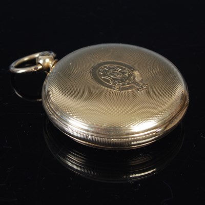 Lot 626 - An 18ct gold hunter cased pocket watch, Thos....