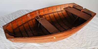 Lot 195 - A vintage scratch built model of a pram dingy,...