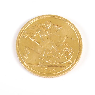 Lot 612 - An Elizabeth II gold sovereign dated 1974.