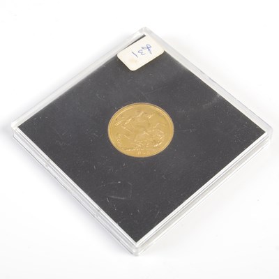 Lot 609 - A Victorian gold sovereign dated 1895.